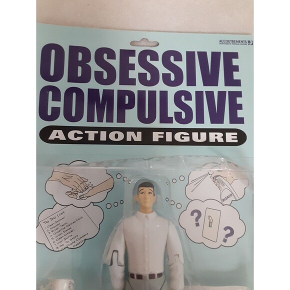 Obsessive Compulsive Action Figure MOC 2005 Face Mask & Moist Towelette NIP - Picture 3 of 9